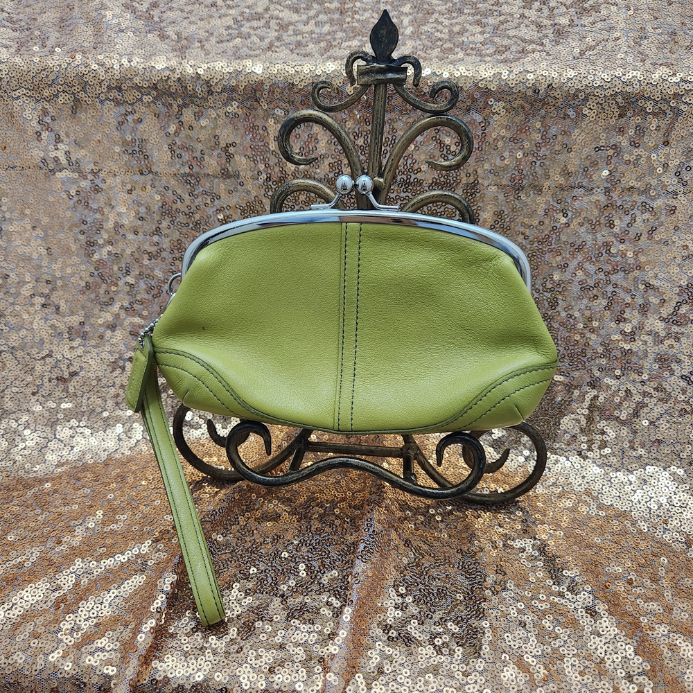 Coach Mustard Yellow Vintage Kisslock Wristlet